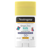 Neutrogena Sheer Zinc Oxide Kids Mineral Sunscreen Stick, Broad Spectrum SPF 50+ & UVA/UVB Protection & Water Resistant with Residue-Free, No-Mess Application, Oil- & Paraben-Free, 1.5 oz