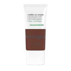 Neutrogena Clear Coverage Flawless Matte CC Cream, Full-Coverage Color Correcting Cream Face Makeup with Niacinamide (b3), Hypoallergenic, Oil Free & Fragrance Free, Sienna, 1 oz