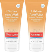 Neutrogena Oil-Free Acne Face Wash Cream Cleanser, 2% Salicylic Acid Acne Treatment, Daily Facial Cleanser for Acne-Prone Skin, 6.7 fl. oz (Pack of 2)