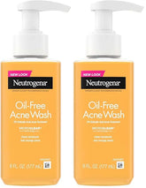 Neutrogena Oil-Free Acne Face Wash, Breakout Prone Skin Facial Cleanser with 2% Salicylic Acid Acne Treatment for Face, 6 fl. oz (Pack of 2)