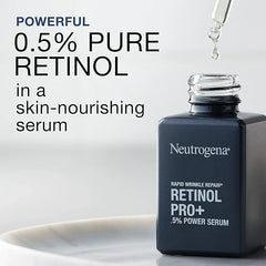 Neutrogena Anti-Aging Rapid Wrinkle Repair Retinol Regenerating Cream, 0.5 Oz Mini, & Neutrogena Anti-Aging Rapid Wrinkle Repair Retinol Pro+ 0.5% Power Serum, Travel Size 1 Fl. Oz