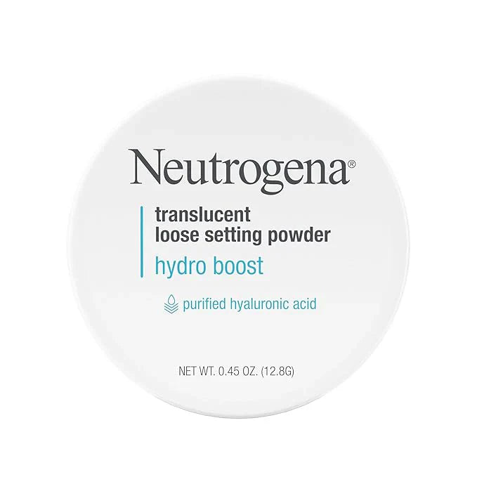 Neutrogena Hydro Boost Translucent Loose Setting Powder with Purified Hyaluronic Acid for Smooth Skin, Blurs Imperfections and Sets Makeup, Lightweight Face Powder, .44 oz