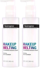 Neutrogena Makeup Melting Refreshing Jelly Cleanser, 7% Emollient-Vitamin Complex, Gentle Face & Eye Makeup Remover to Melt Stubborn Makeup, Cleanse & Condition Skin, Oil-Free, 6.3 fl. oz (Pack of 2)