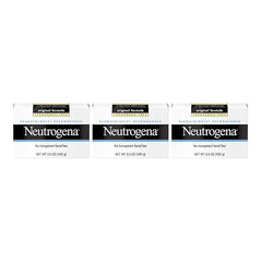 Neutrogena Original Transparent Facial Cleansing Bar, Fragrance-Free Glycerin Face Wash Bar Soap for Gentle Daily Cleansing, Hypoallergenic & Dye-Free Pure Facial Soap, 3.5 oz