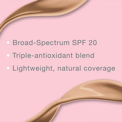 Neutrogena Healthy Skin Liquid Foundation Makeup with Broad Spectrum SPF 20 Sunscreen, Lightweight, Medium Coverage Makeup with Sunscreen and Pro-Vitamin B5, Soft Beige 50, 1 fl. oz