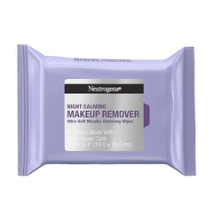 Neutrogena Makeup Remover Night Calming Cleansing Towelettes, Disposable Nighttime Face Wipes to Remove Dirt, Oil & Makeup, 25 ct