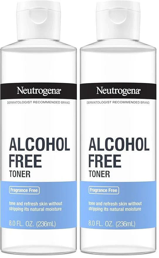 Neutrogena Alcohol-Free Gentle Face Toner | Fragrance-Free | Hypoallergenic | 8 fl. oz | Pack of 2
